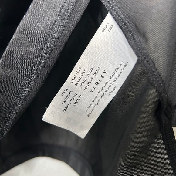 Varley Mariposa Muscle Tank Top Black Medium Athleisure Minimalist Workout Shirt - Picture 9 of 11